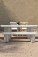 White Oval Outdoor Dining Table | Novi Living Eris | Oroa.com
