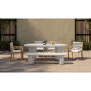 Hospitality furniture - White Oval Outdoor Dining Table - www.oroatrade.com