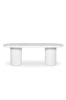 White Oval Outdoor Dining Table | Novi Living Eris | Oroa.com