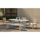 Hospitality furniture - White Oval Outdoor Dining Table - www.oroatrade.com