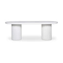 Hospitality furniture - White Oval Outdoor Dining Table - www.oroatrade.com