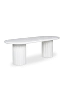 White Oval Outdoor Dining Table | Novi Living Eris | Oroa.com