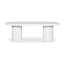 Hospitality furniture - White Oval Outdoor Dining Table - www.oroatrade.com