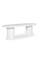 White Oval Outdoor Dining Table | Novi Living Eris | Oroa.com