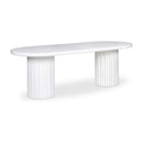Hospitality furniture - White Oval Outdoor Dining Table - www.oroatrade.com