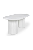 White Oval Outdoor Dining Table | Novi Living Eris | Oroa.com