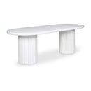 Hospitality furniture - White Oval Outdoor Dining Table - www.oroatrade.com