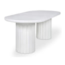 Hospitality furniture - White Oval Outdoor Dining Table - www.oroatrade.com