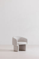 Hospitality furniture - White Curved Occasional Chair - www.oroatrade.com
