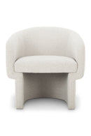Hospitality furniture - White Curved Occasional Chair - www.oroatrade.com