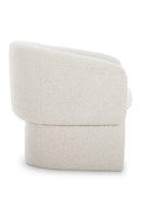 Hospitality furniture - White Curved Occasional Chair - www.oroatrade.com