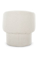 Hospitality furniture - White Curved Occasional Chair - www.oroatrade.com