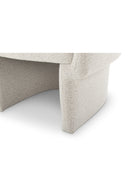 Hospitality furniture - White Curved Occasional Chair - www.oroatrade.com