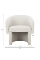 Hospitality furniture - White Curved Occasional Chair - www.oroatrade.com