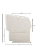 Hospitality furniture - White Curved Occasional Chair - www.oroatrade.com