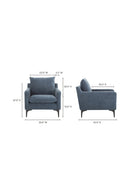 Hospitality furniture - Blue Angled-Back Lounge Chair - www.oroatrade.com