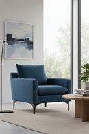 Hospitality furniture - Blue Angled-Back Lounge Chair - www.oroatrade.com