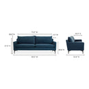 Angled Back Minimalist Sofa | Novi Living Paris