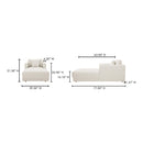 Boucle Belnd Chaise Lounge | Novi Living Bryn