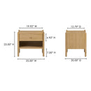Oak Veneer 1-Drawer Nightstand | Novi Living Billy
