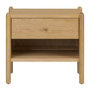Oak Veneer 1-Drawer Nightstand | Novi Living Billy