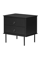 2-Drawer Wooden Nightstand | Novi Living Reagan | Oroa.com