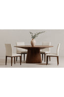 Contract furniture - Walnut Veneer Oval Dining Table - www.oroatrade.com