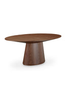 Contract furniture - Walnut Veneer Oval Dining Table - www.oroatrade.com