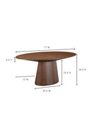 Contract furniture - Walnut Veneer Oval Dining Table - www.oroatrade.com