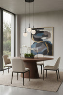 Contract furniture - Walnut Veneer Oval Dining Table - www.oroatrade.com