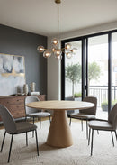 Hospitality furniture - Round Oak Veneer Dining Table - www.oroatrade.com