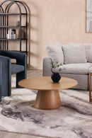 Hospitality furniture - Round Oak Veneer Coffee Table - www.oroatrade.com