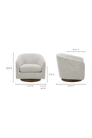 Curved Swivel Accent Chair | Novi Living Oscy | Oroa.com