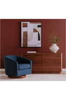 Curved Swivel Accent Chair | Novi Living Oscy | Oroatrade.com