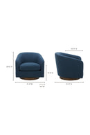 Curved Swivel Accent Chair | Novi Living Oscy | Oroatrade.com
