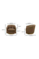 Curved Swivel Accent Chair | Novi Living Oscy | Oroatrade.com