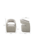 Split-Back Rolling Dining Chair | Novi Living Barrow | Oroatrade.com