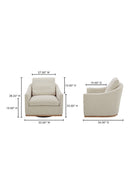 Barrel Back Swivel Lounge Chair | Novi Living Linden | Oroa.com