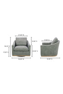 Barrel Back Swivel Lounge Chair | Novi Living Linden | Oroatrade.com