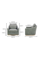 Barrel Back Swivel Lounge Chair | Novi Living Linden | Oroa.com