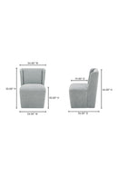 Upholstered Rolling Dining Chair | Novi Living Cormac | Oroa.com