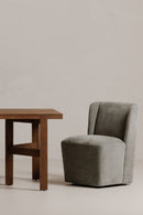 Upholstered Rolling Dining Chair | Novi Living Cormac | Oroa.com
