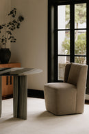 Upholstered Rolling Dining Chair | Novi Living Cormac | Oroa.com