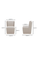 Upholstered Rolling Dining Chair | Novi Living Cormac | Oroa.com