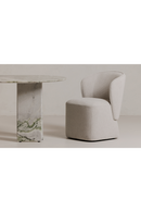 Curved Back Rolling Dining Chair | Novi Living Larson | Oroatrade.com