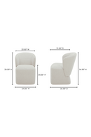 Curved Back Rolling Dining Chair | Novi Living Larson | Oroa.com