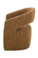 Brown Open-Back Rolling Dining Chair | Novi Living Barrow | Oroa.com