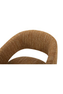 Brown Open-Back Rolling Dining Chair | Novi Living Barrow | Oroa.com