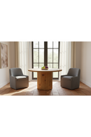 Upholstered Rolling Dining Chair | Novi Living Sandy | Oroatrade.com