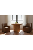 Upholstered Rolling Dining Chair | Novi Living Sandy | Oroatrade.com